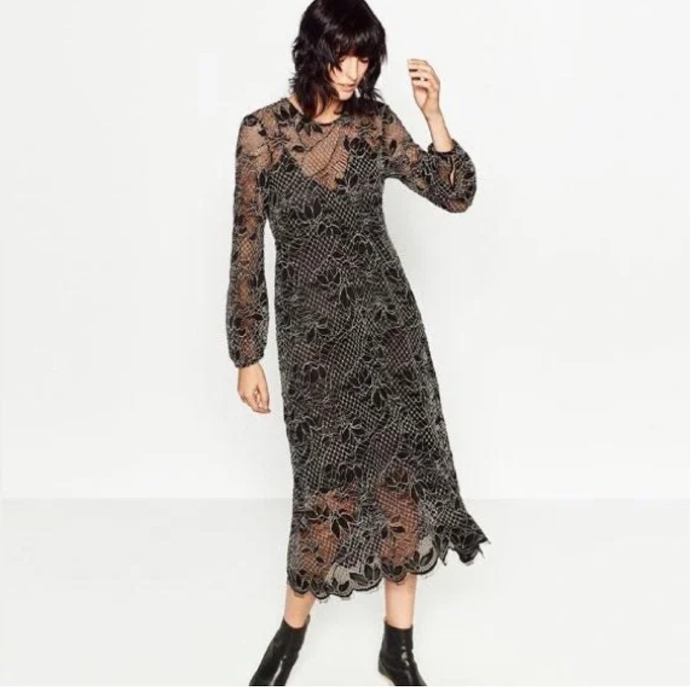 Elegant Black Lace Dress